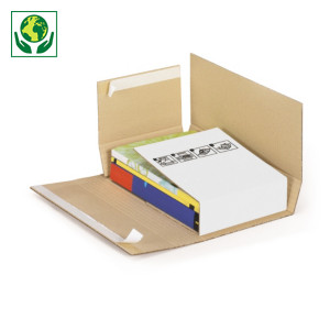 Étui-croix postal carton blanc avec fermeture adhésive Étui-croix postal carton blanc avec fermeture adhésive