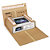 Étui postal carton brun fermeture adhésive sécurisée 32,5x25 cm RAJA - 1