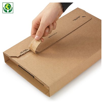 Étui postal carton brun avec fermeture adhésive RAJA - Best Price