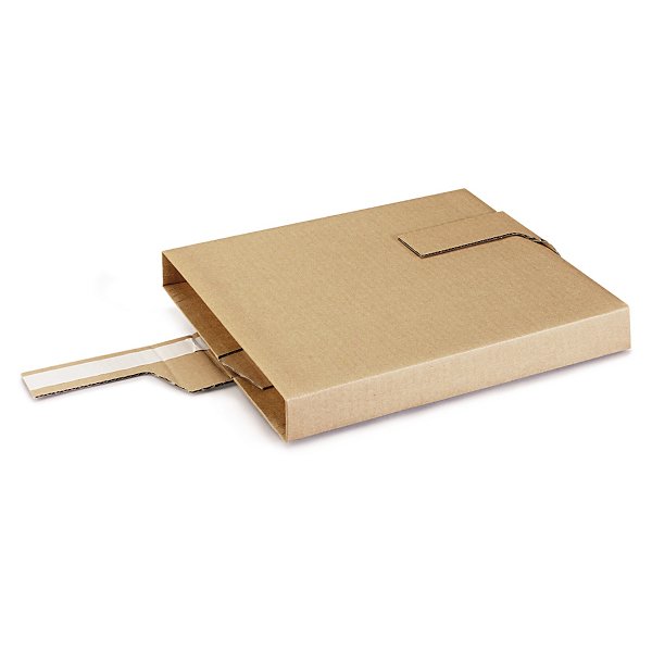 Étui postal carton brun renforcé avec fermeture adhésive 33x25 cm RAJA - 2