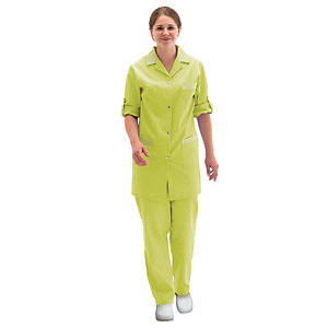 Tunique femme vert anis à manches réglables, taille 40/42 Tunique femme vert anis à manches réglables, taille 40/42