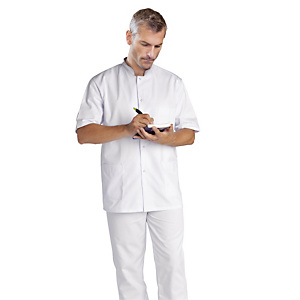 Tunique homme pour milieu hospitalier, manches courtes, taille 36/38 Tunique homme pour milieu hospitalier, manches courtes, taille 36/38