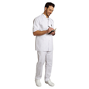 Tunique homme pour milieu hospitalier, manches courtes, taille 48/50 Tunique homme pour milieu hospitalier, manches courtes, taille 48/50