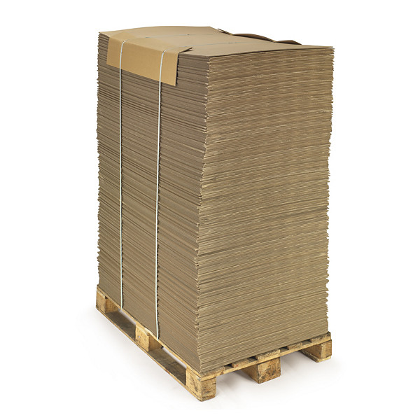 Tussenblad van golfkarton per volledige pallet - dubbelgolf - 77 x 117cm - 1