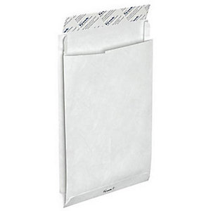 Tyvek® Enveloppe blanche à soufflet 250 x 353 mm fermeture auto-adhésive - Lot de 20