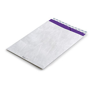 TYVEK enveloppes commerciales, papier Tyvek®, DuPont Tyvek, format international C4, 324 x 229 mm, bande auto-adhésive, blanc (Boîte de 20)