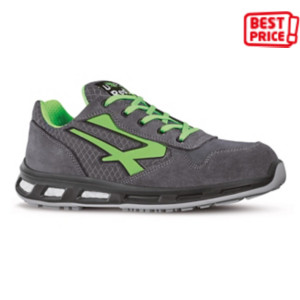 U-POWER Scarpa da lavoro antinfortunistica bassa POINT S1P SRC ESD, Taglia 39, Grigio/Verde (paio) U-POWER Scarpa da lavoro antinfortunistica bassa POINT S1P SRC ESD, Taglia 39, Grigio/Verde (paio)