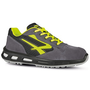 U-POWER Scarpa da lavoro antinfortunistica bassa YELLOW S1P SRC ESD, Taglia 39, Grigio/Giallo Fluo (paio)