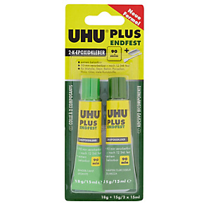 UHU Colla bicomponente Plus 90 min - 30ml (2x15ml) - trasparente UHU Colla bicomponente Plus 90 min - 30ml (2x15ml) - trasparente