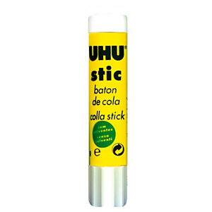 Uhu Colla in stick, Senza solvente, Lavabile, 8 g