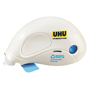 UHU Correttore a nastro Compact Mini - 5mm x 6mt - 80% plastica riciclata - Uhu UHU Correttore a nastro Compact Mini - 5mm x 6mt - 80% plastica riciclata - Uhu