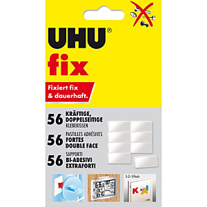 UHU Pastilles adhésives fortes Patafix double-face détachables, réutilisables, blanches (blister 50 unités) UHU Pastilles adhésives fortes Patafix double-face détachables, réutilisables, blanches (blister 50 unités)