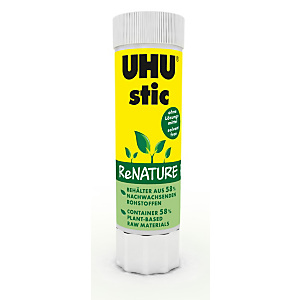 Uhu ReNATURE Colla in stick trasparente, Lavabile, 40 g Uhu ReNATURE Colla in stick trasparente, Lavabile, 40 g