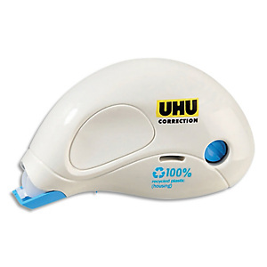 UHU Roller correcteur compact rapide, propre et précis, blanc, 10m x 5mm. Réécriture immédiate UHU Roller correcteur compact rapide, propre et précis, blanc, 10m x 5mm. Réécriture immédiate