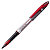 Uni-Ball Air Bolígrafo de punta de bola, punta fina, cuerpo de plástico plateado, tinta roja - 1