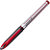 Uni-Ball Air Bolígrafo de punta de bola, punta fina, cuerpo de plástico plateado, tinta roja - 2