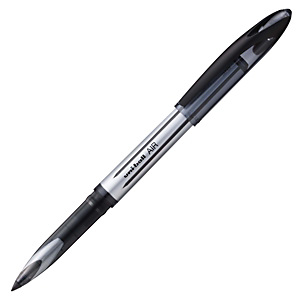Uni-Ball Air Bolígrafo de punta de bola, punta extrafina de 0,5 mm, cuerpo plateado, tinta negra Uni-Ball Air Bolígrafo de punta de bola, punta extrafina de 0,5 mm, cuerpo plateado, tinta negra