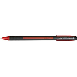 Uni-Ball Jetstream™ 101 Bolígrafo de punta de bola, punta de 1 mm, cuerpo de plástico negro, tinta Rojo