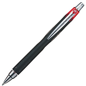 Uni-Ball Jetstream™ Bolígrafo retráctil de punta de bola, punta mediana de 1 mm, cuerpo negro con grip, tinta roja
