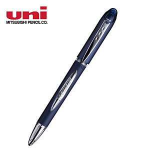 Uni-Ball Jetstream™ Penna a sfera Stick, Punta media 1 mm, Fusto nero con grip, Inchiostro blu