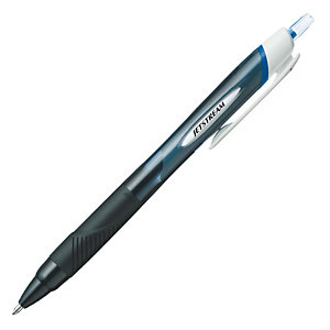 Uni-Ball Jetstream™ Sport Bolígrafo retráctil de tinta de gel, punta mediana de 1 mm, cuerpo negro con grip, tinta azul