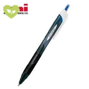 Uni-Ball Jetstream Sport Penna a sfera a scatto, Punta media, Fusto nero con grip, Inchiostro blu Uni-Ball Jetstream Sport Penna a sfera a scatto, Punta media, Fusto nero con grip, Inchiostro blu