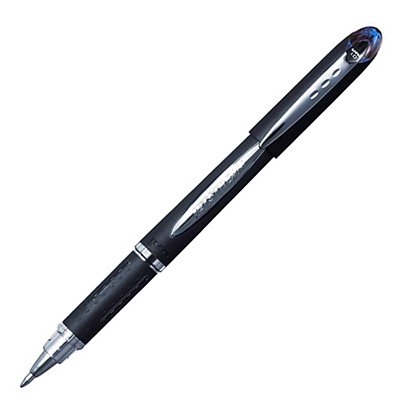 Uni-Ball Jetstream SX-210 Bolígrafo de tinta de gel, punta media de 1 mm, cuerpo negro con grip, tinta azul - 1