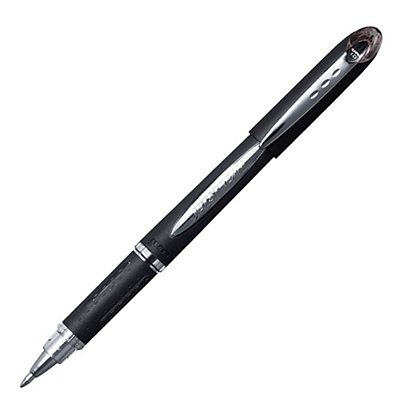Uni-Ball Jetstream SX-210 Bolígrafo de tinta de gel, punta media de 1 mm, cuerpo negro con grip, tinta negra - 1