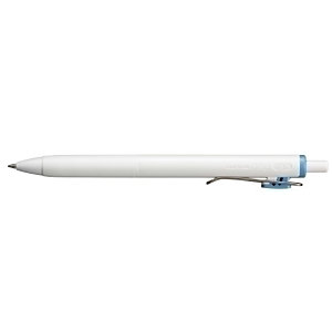 Uni-Ball One UMN-S 0,7 Bolígrafo retráctil de tinta de gel, punta mediana de 0,7 mm, cuerpo blanco con grip, tinta azul claro