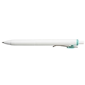 Uni-Ball One UMN-S 0,7 Bolígrafo retráctil de tinta de gel, punta mediana de 0,7 mm, cuerpo blanco con grip, tinta color esmeralda
