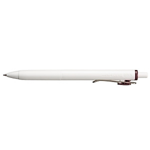 Uni-Ball One UMN-S 0,7 Bolígrafo retráctil de tinta de gel, punta mediana de 0,7 mm, cuerpo blanco con grip, tinta negro burdeos Uni-Ball One UMN-S 0,7 Bolígrafo retráctil de tinta de gel, punta mediana de 0,7 mm, cuerpo blanco con grip, tinta negro burdeos