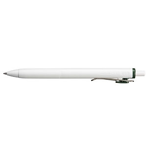 Uni-Ball One UMN-S 0,7 Bolígrafo retráctil de tinta de gel, punta mediana de 0,7 mm, cuerpo blanco con grip, tinta negro verde