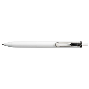 Uni-Ball One UMN-S 0,7 Bolígrafo retráctil de tinta de gel, punta mediana de 0,7 mm, cuerpo blanco con grip, tinta negro Uni-Ball One UMN-S 0,7 Bolígrafo retráctil de tinta de gel, punta mediana de 0,7 mm, cuerpo blanco con grip, tinta negro