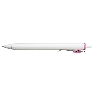 Uni-Ball One UMN-S 0,7 Bolígrafo retráctil de tinta de gel, punta mediana de 0,7 mm, cuerpo blanco con grip, tinta rosa