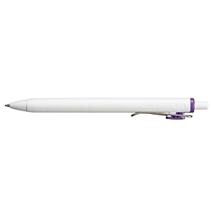 Uni-Ball One UMN-S 0,7 Bolígrafo retráctil de tinta de gel, punta mediana de 0,7 mm, cuerpo blanco con grip, tinta violeta Uni-Ball One UMN-S 0,7 Bolígrafo retráctil de tinta de gel, punta mediana de 0,7 mm, cuerpo blanco con grip, tinta violeta