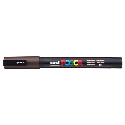 Uni-Ball Posca PC-3M Marcador de pintura, punta ojival, 0,9 - 1,3 mm, Marrón oscuro