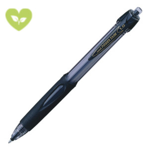 Uni-Ball Power Tank Penna a sfera a scatto, Punta media da 1 mm, Fusto in plastica nero con grip, Inchiostro nero Uni-Ball Power Tank Penna a sfera a scatto, Punta media da 1 mm, Fusto in plastica nero con grip, Inchiostro nero