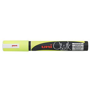 Uni-Ball PWE-5M Rotulador de tiza, no permanente, punta redonda de 1,8 - 2,5 mm, amarillo flúo Uni-Ball PWE-5M Rotulador de tiza, no permanente, punta redonda de 1,8 - 2,5 mm, amarillo flúo