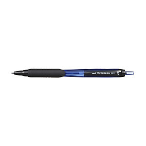 Uni-Ball Rollerball Jetstream™ SXN101 Bolígrafo retráctil de punta de bola, punta de 0,7 mm, cuerpo de plástico negro, tinta azul