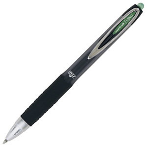 Uni-Ball Signo 207 Bolígrafo retráctil de gel, punta mediana de 0,7 mm, cuerpo negro de policarbonato con grip, tinta verde Uni-Ball Signo 207 Bolígrafo retráctil de gel, punta mediana de 0,7 mm, cuerpo negro de policarbonato con grip, tinta verde
