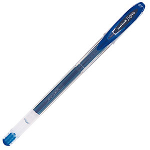 Uni-Ball Signo Bolígrafo de gel, punta media de 0,7 mm, cuerpo transparente, tinta azul
