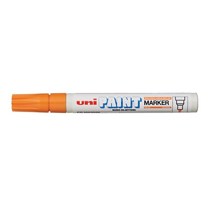 Uni-Ball UNI PAINT PX-20 Marcador permanente de pintura, punta ojival, 2,2 mm, Naranja