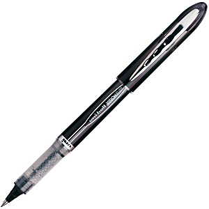 Uni-Ball Vision Elite 05 UB-205 Bolígrafo de punta de bola con tinta líquida, punta fina de 0,5 mm, cuerpo negro, tinta negra