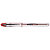 Uni-Ball Vision Elite UB-200 Bolígrafo de punta de bola, punta mediana, cuerpo de plástico plateado, tinta roja - 2