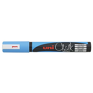 Uni Chalk Marcatore a gesso, Punta tonda 1,8 - 2,5 mm, Azzurro Uni Chalk Marcatore a gesso, Punta tonda 1,8 - 2,5 mm, Azzurro