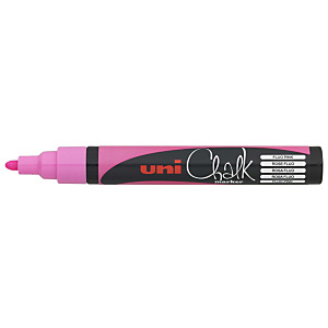 Uni Chalk Marcatore a gesso, Punta tonda 1,8 - 2,5 mm, Rosa Fluo Uni Chalk Marcatore a gesso, Punta tonda 1,8 - 2,5 mm, Rosa Fluo