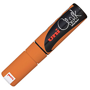 Uni Marcatore gesso "Chalk" - Colore arancio fluo - Tratto 8 mm Uni Marcatore gesso "Chalk" - Colore arancio fluo - Tratto 8 mm