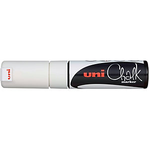 Uni Marcatore gesso "Chalk" - Colore bianco - Tratto 8 mm