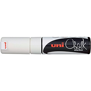 Uni Marcatore gesso "Chalk" - Colore bianco - Tratto 8 mm Uni Marcatore gesso "Chalk" - Colore bianco - Tratto 8 mm