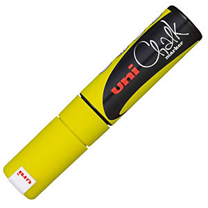 Uni Marcatore gesso "Chalk" - Colore giallo fluo - Tratto 8 mm